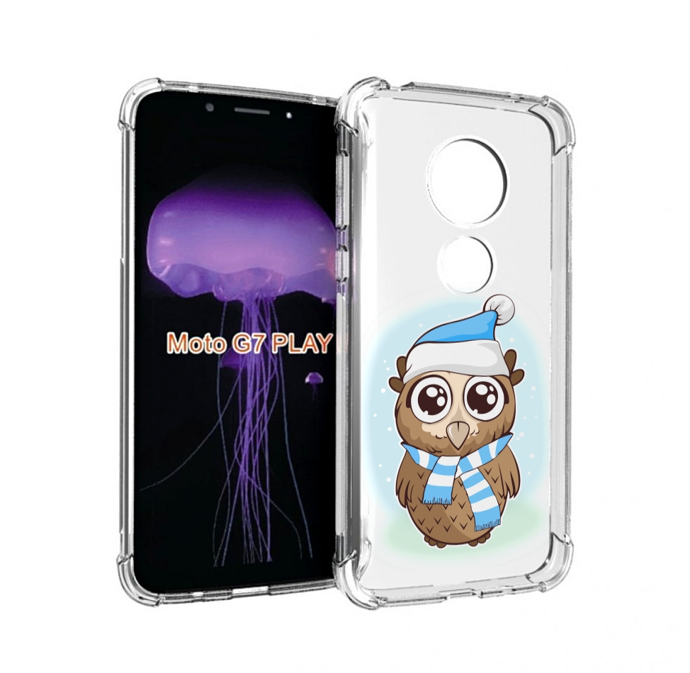 

Чехол MyPads сова-в-шарфике-и-шапке для Motorola Moto G7 Play, Прозрачный, Tocco