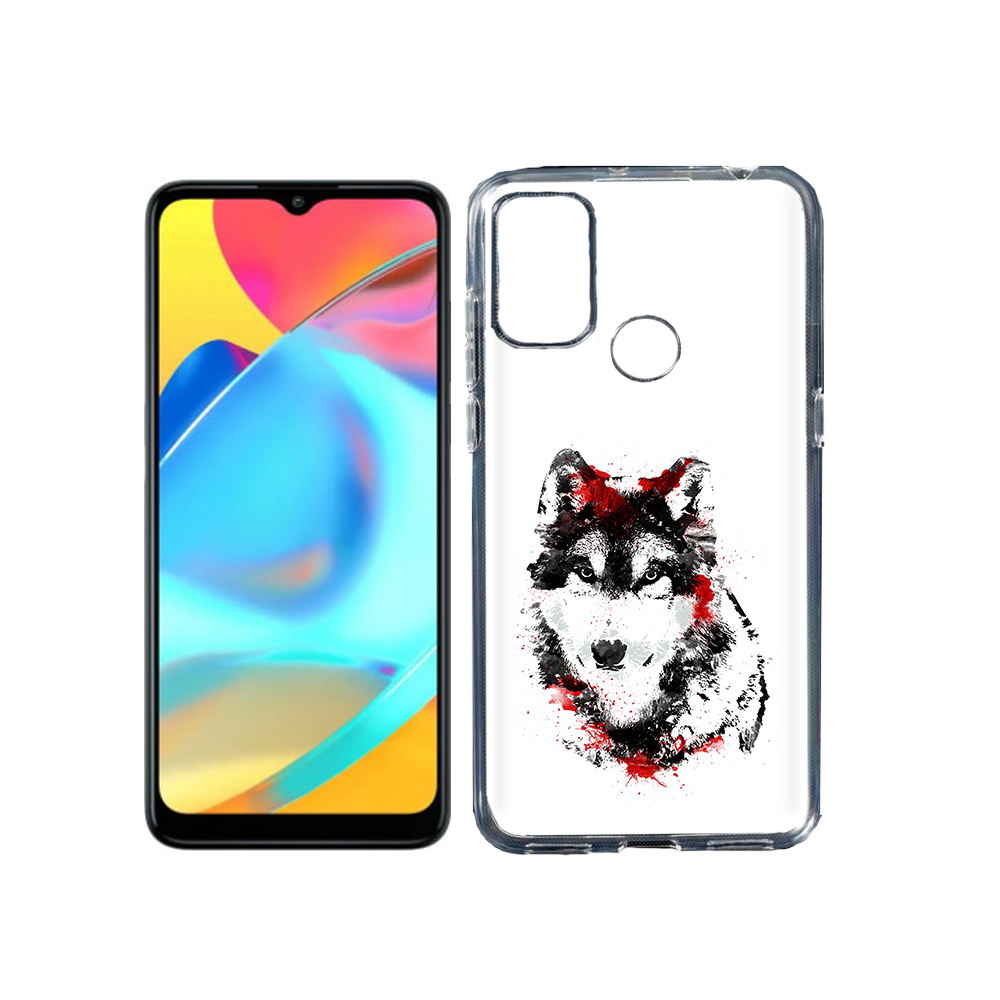 

Чехол MyPads Tocco для Alcatel 3L 6056H (2021) кровавый волк (PT160724.669.416), Прозрачный, Tocco