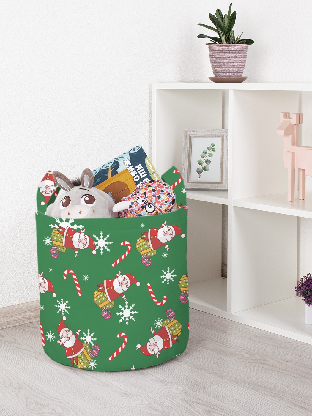 

Корзина для игрушек JoyArty 35x35 см toba_6837_S, Зеленый