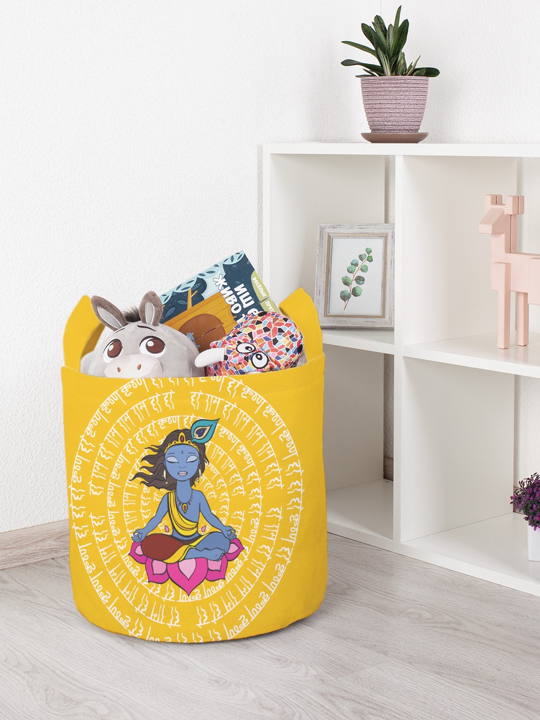 

Корзина для игрушек JoyArty 35x35 см toba_63271_S, Желтый