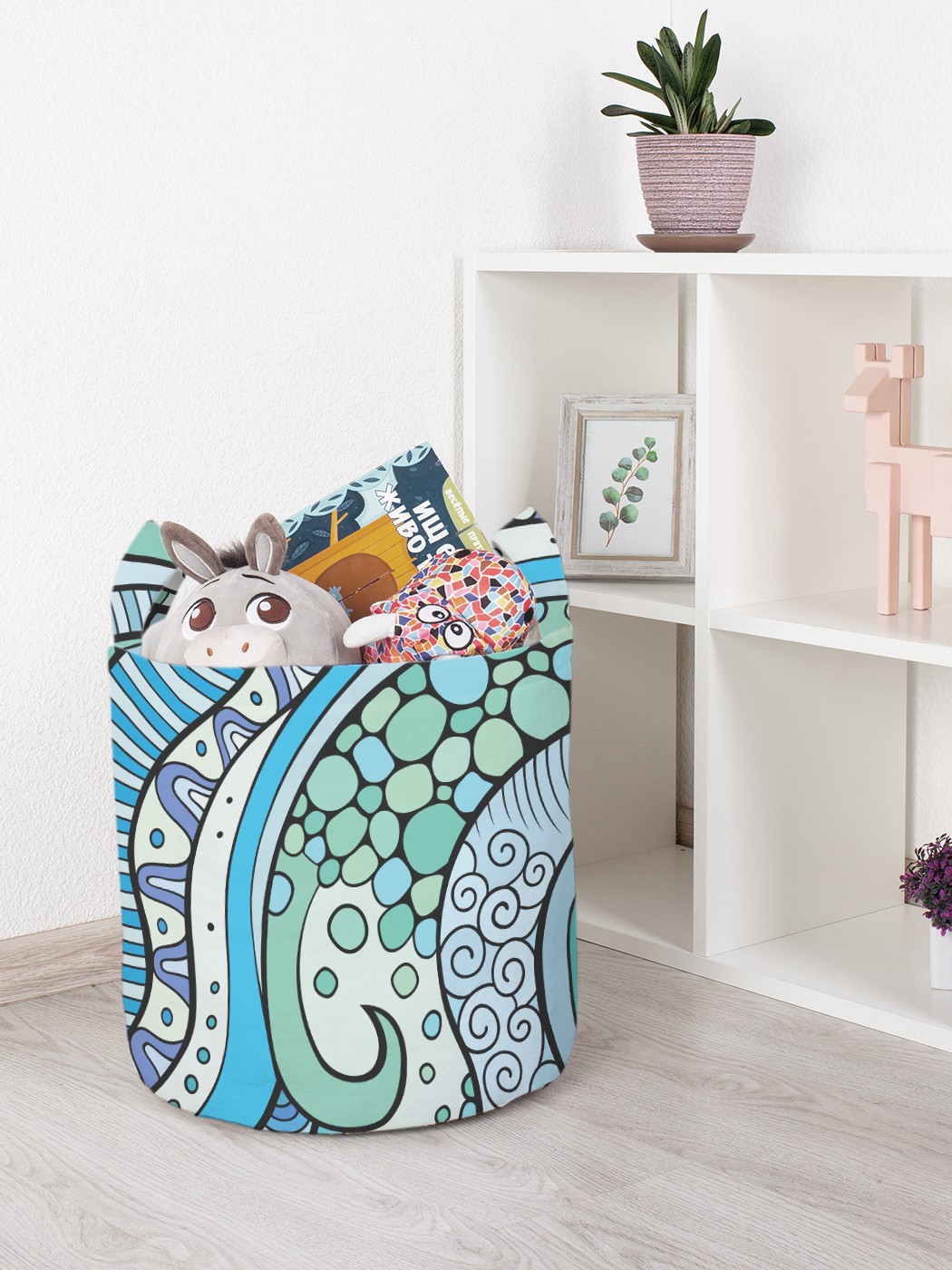 

Корзина для игрушек JoyArty 35x35 см toba_51710_S, Голубой