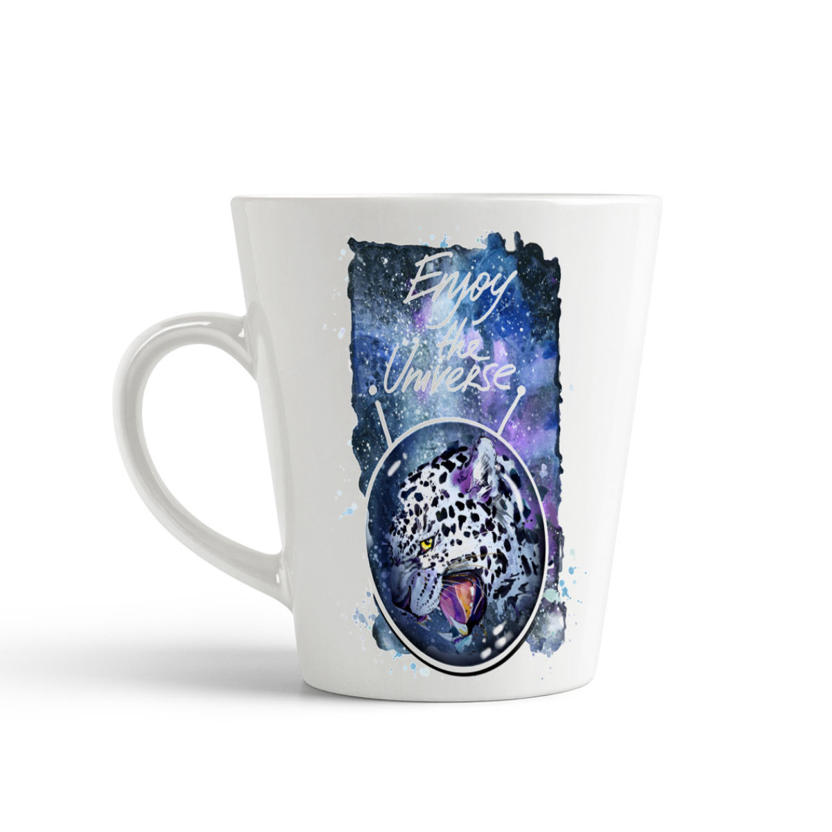 

Конусная кружка CoolPodarok Enjoy the universe.Гепард