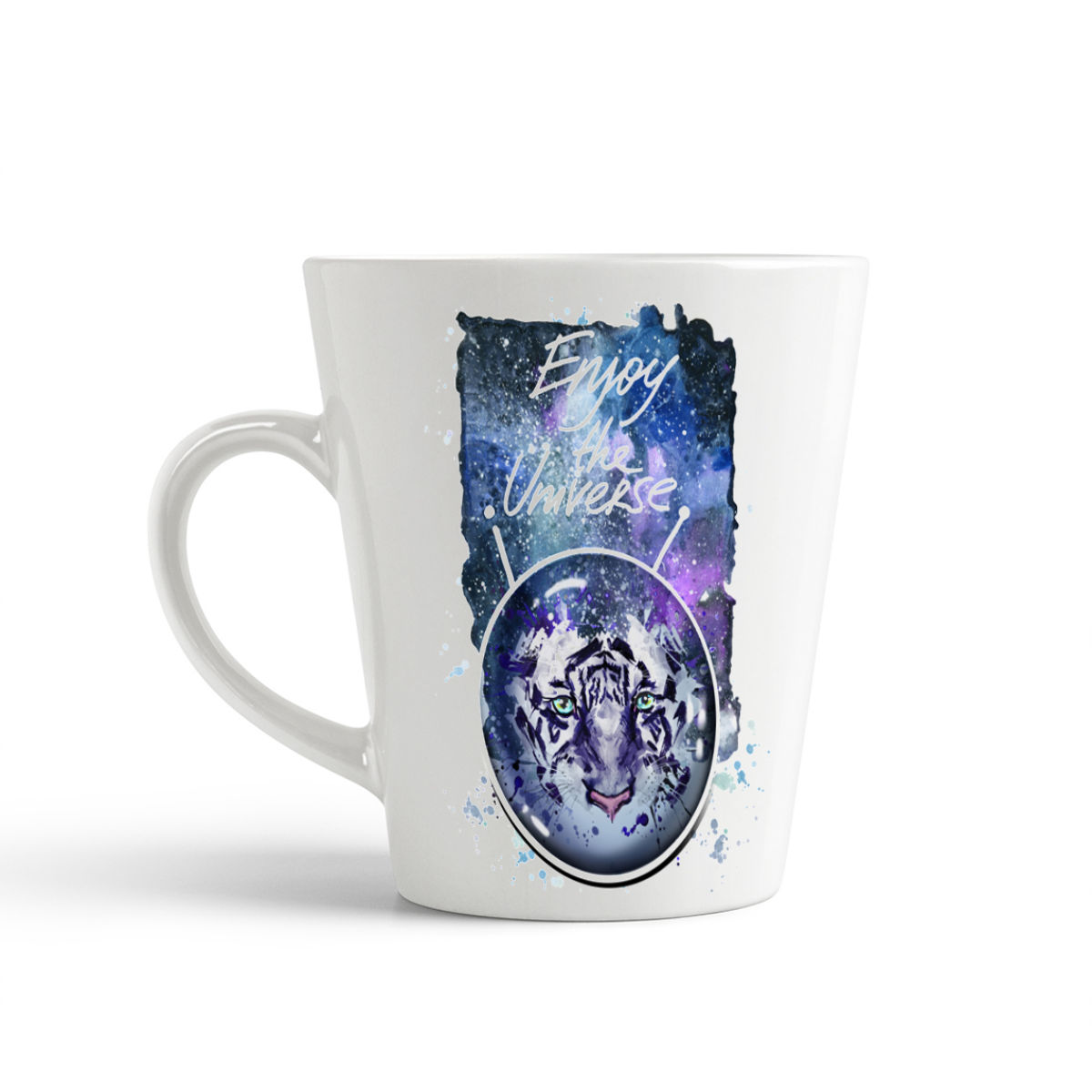 

Конусная кружка CoolPodarok Enjoy the universe. Тигр