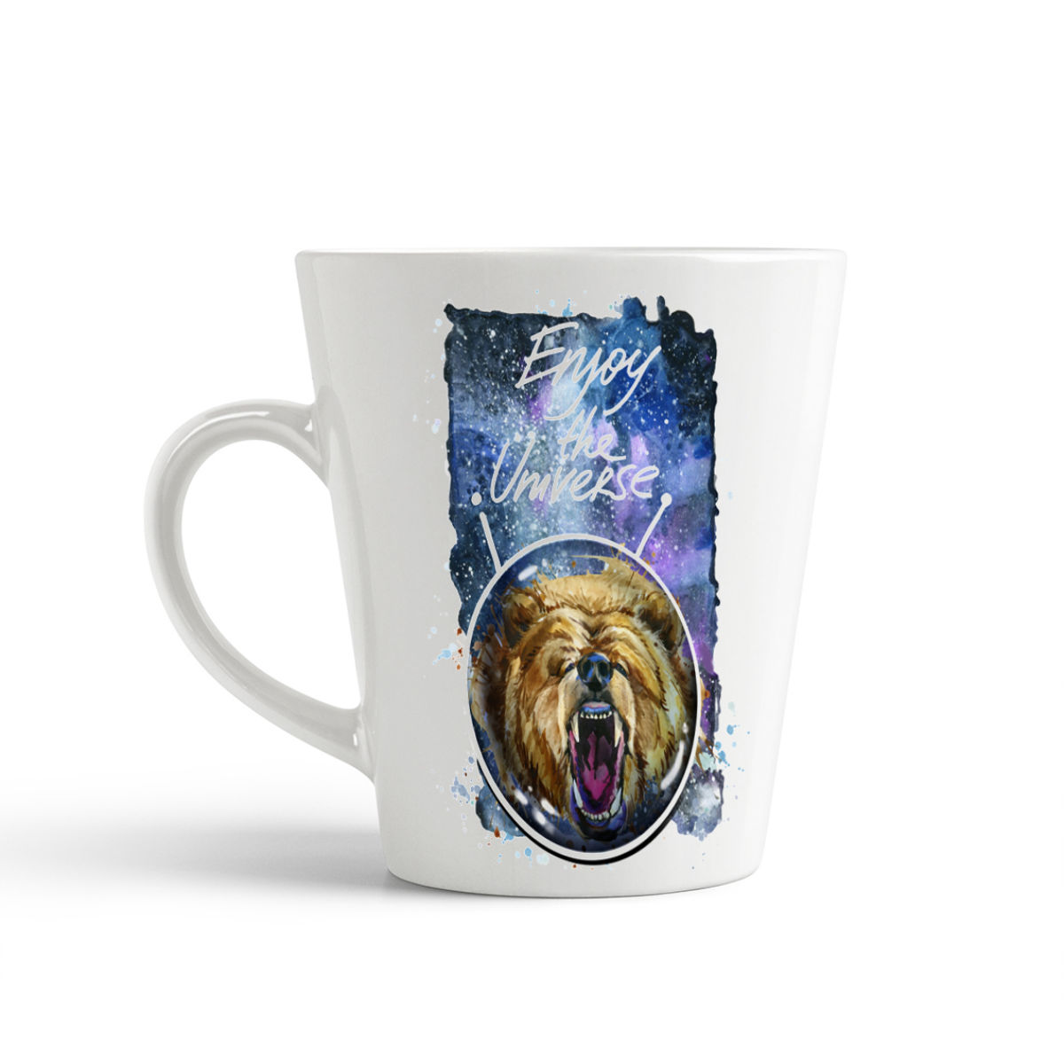 

Конусная кружка CoolPodarok Enjoy the universe. Медведь