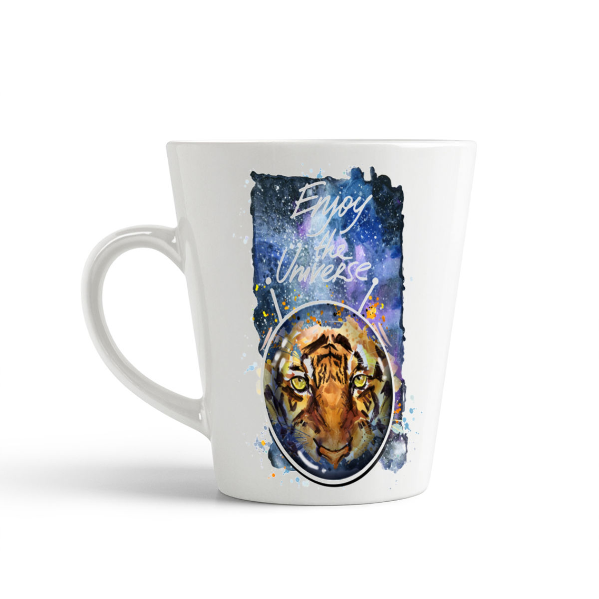 

Конусная кружка CoolPodarok Enjoy the universe. Тигр3