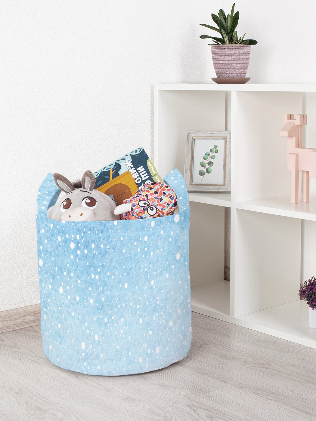 

Корзина для игрушек JoyArty 35x35 см toba_378456_S, Голубой