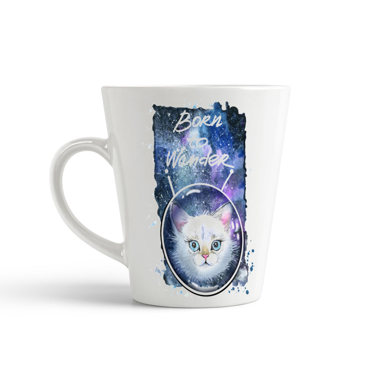 

Конусная кружка CoolPodarok Born to wander. Кошка2