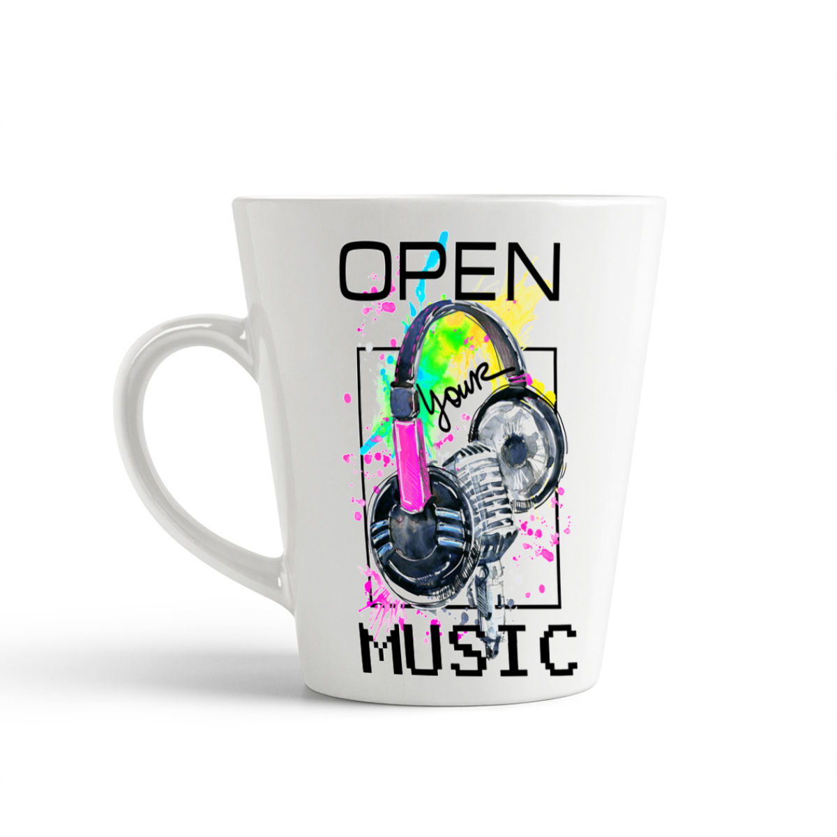 

Конусная кружка CoolPodarok Open your music6
