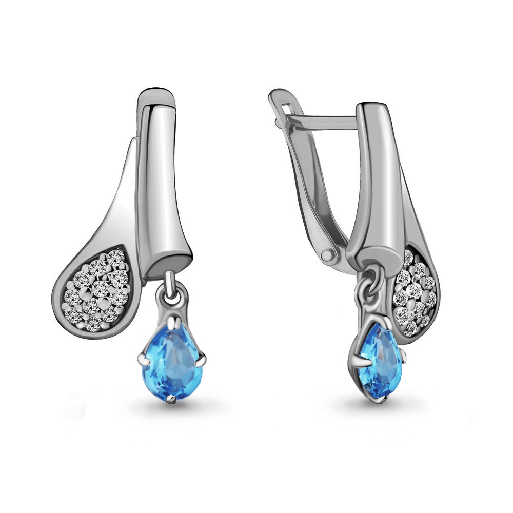 

Серьги из серебра с топазом Aquamarine 4721305А_925_р, 4721305А_925_р