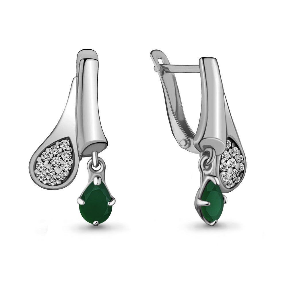 

Серьги из серебра с агатом Aquamarine 4721309А_925_р, 4721309А_925_р