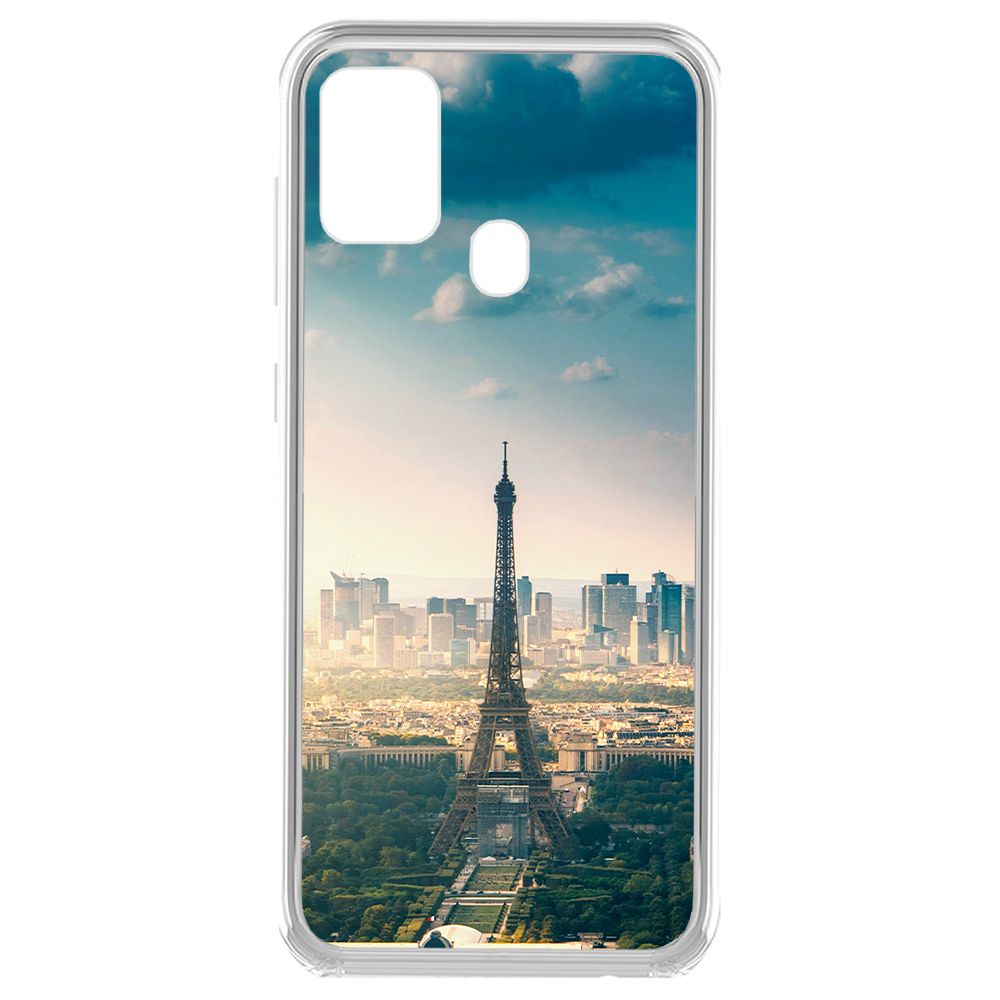 Чехол-накладка Krutoff Clear Case Франция, Эйфелева Башня для Samsung Galaxy A21s (A217)