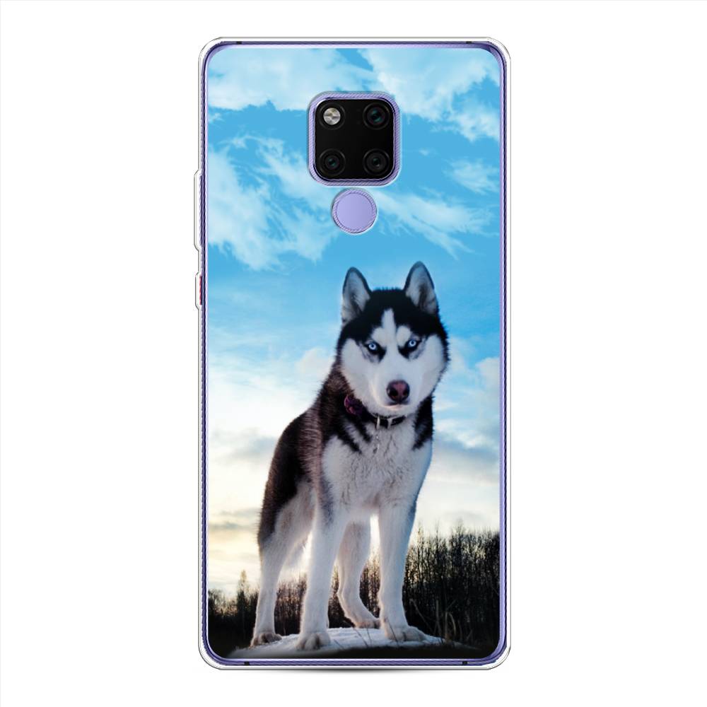 

Чехол Awog на Huawei Mate 20X "Хаски 3", Белый;черный;голубой, 66950-2