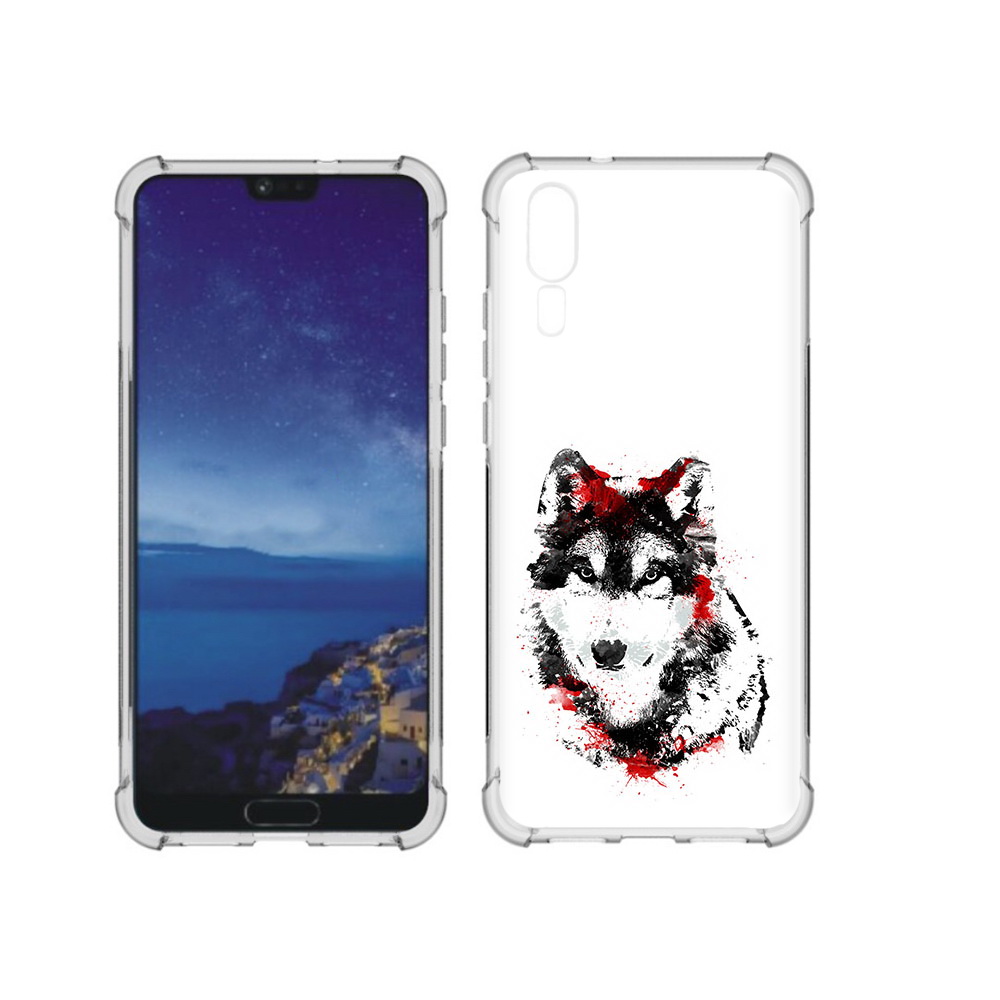 

Чехол MyPads Tocco для Huawei P20 кровавый волк (PT108006.52.416), Прозрачный, Tocco