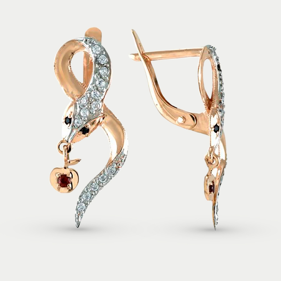

Серьги из красного золота ДИАНА С-2302, фианит, С-2302