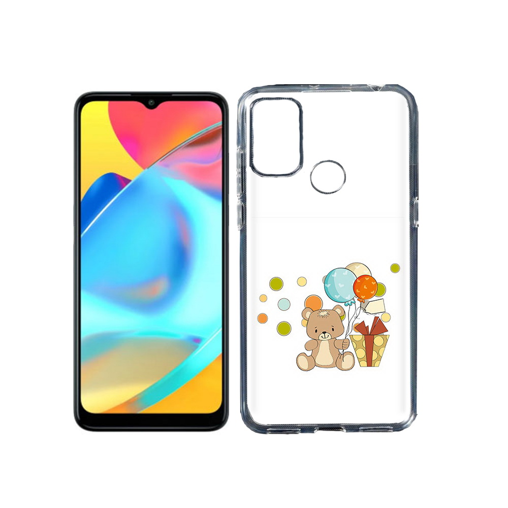 

Чехол MyPads Tocco для Alcatel 3L 6056H (2021) медвеженок с подарком (PT160724.669.470), Прозрачный, Tocco