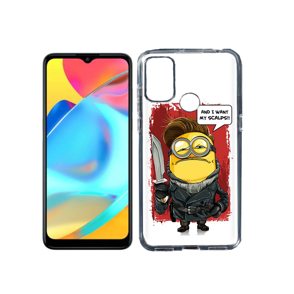 

Чехол MyPads Tocco для Alcatel 3L 6056H (2021) миньон убийца (PT160724.669.477), Прозрачный, Tocco