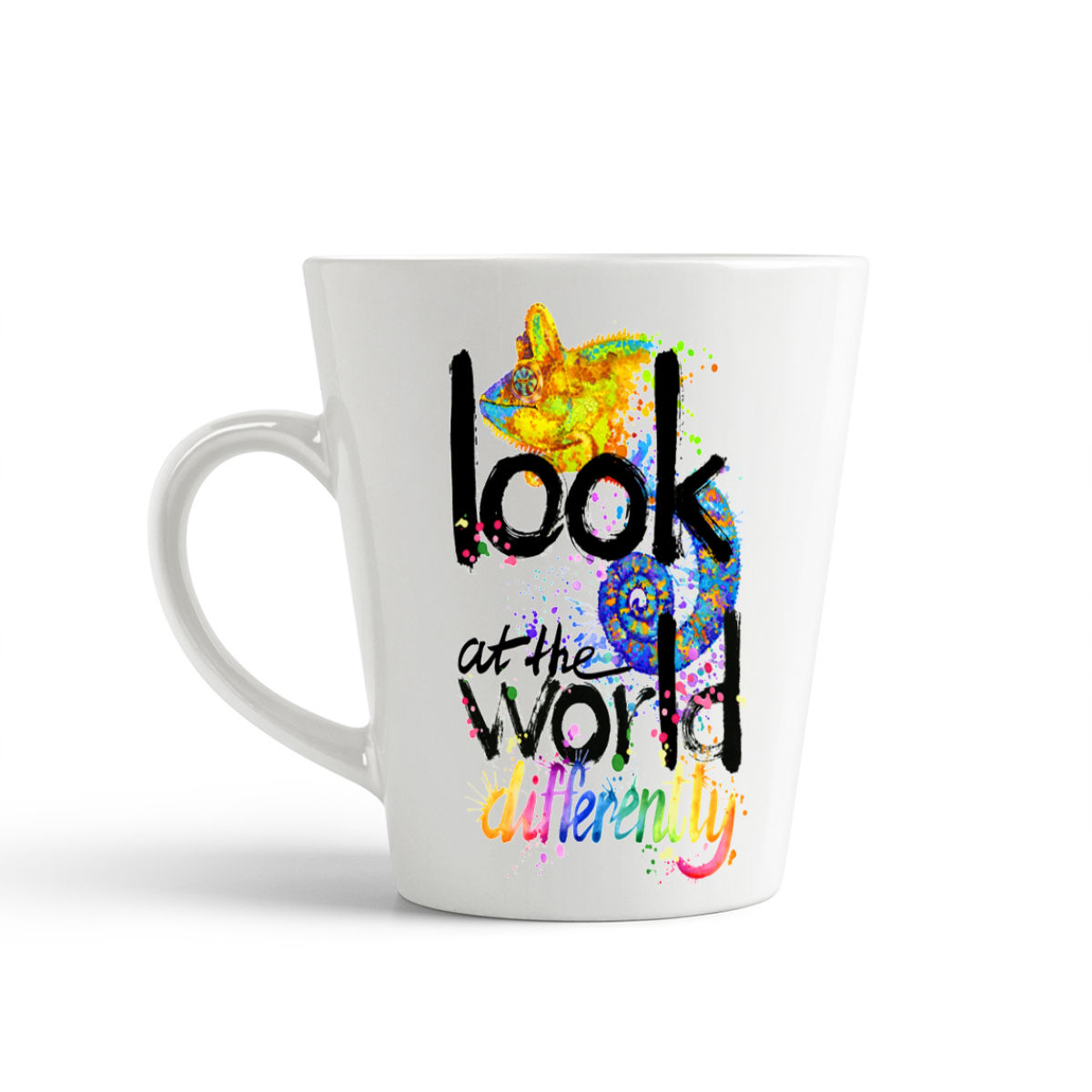 

Конусная кружка CoolPodarok Look at the world differently2