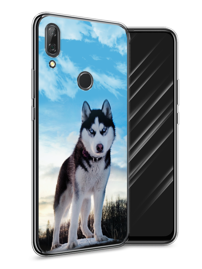 

Чехол Awog на Huawei P Smart Z "Хаски 3", Белый;черный;голубой, 69450-2