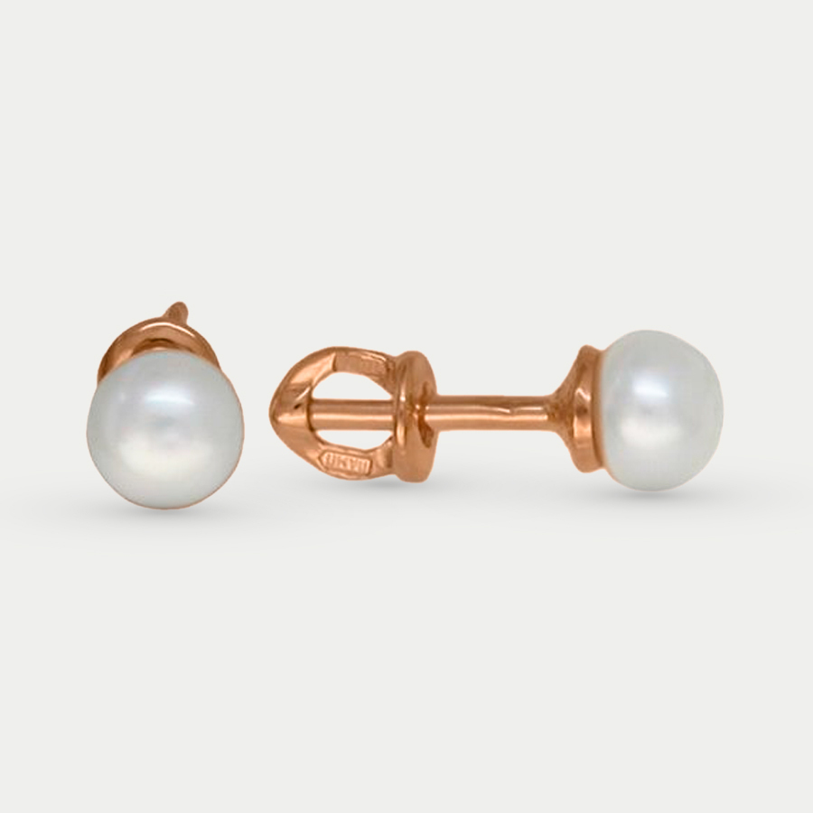 

Серьги из красного золота ДИАНА С-1867, жемчуг искусственный, С-1867
