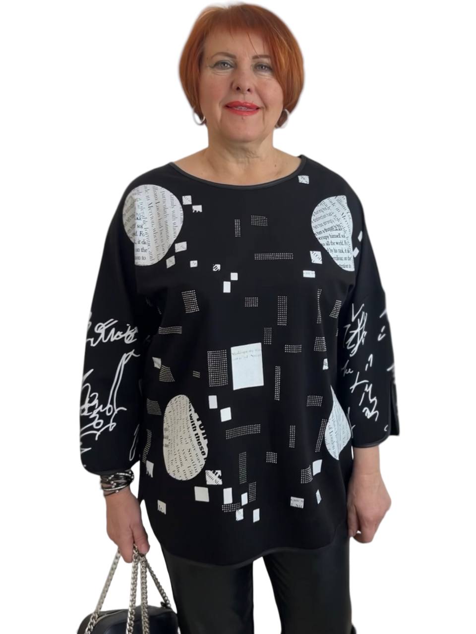 

Джемпер женский Ludini 0595 черный 60 RU, 0595