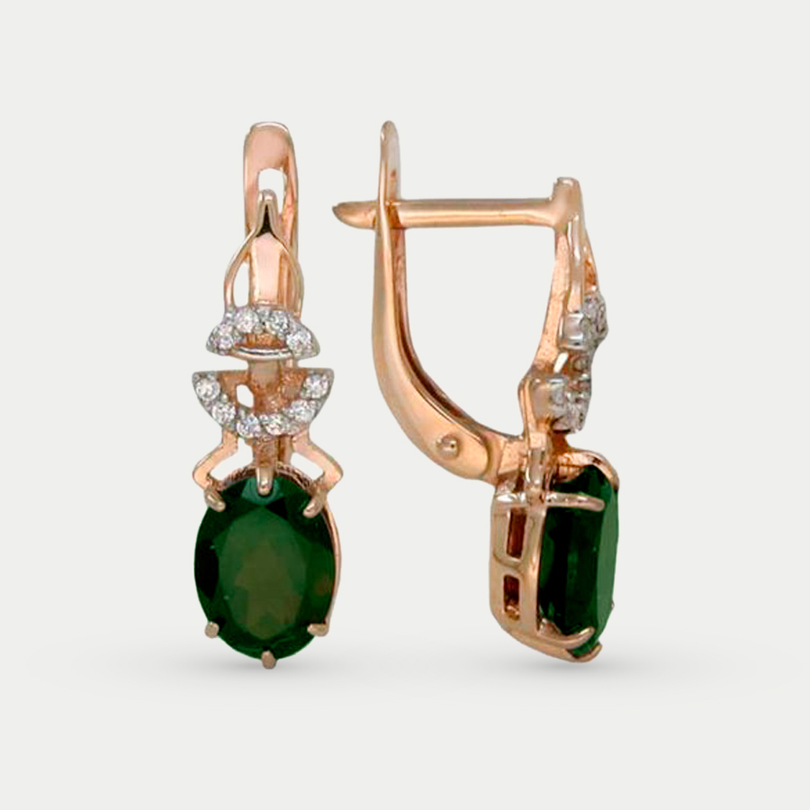 

Серьги из красного золота ДИАНА С-1978, фианит, С-1978