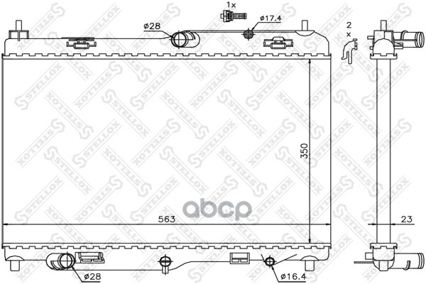 

10-25410-SX_радиатор системы охлаждения АКПП Ford Fiesta 1.4EFi 08>