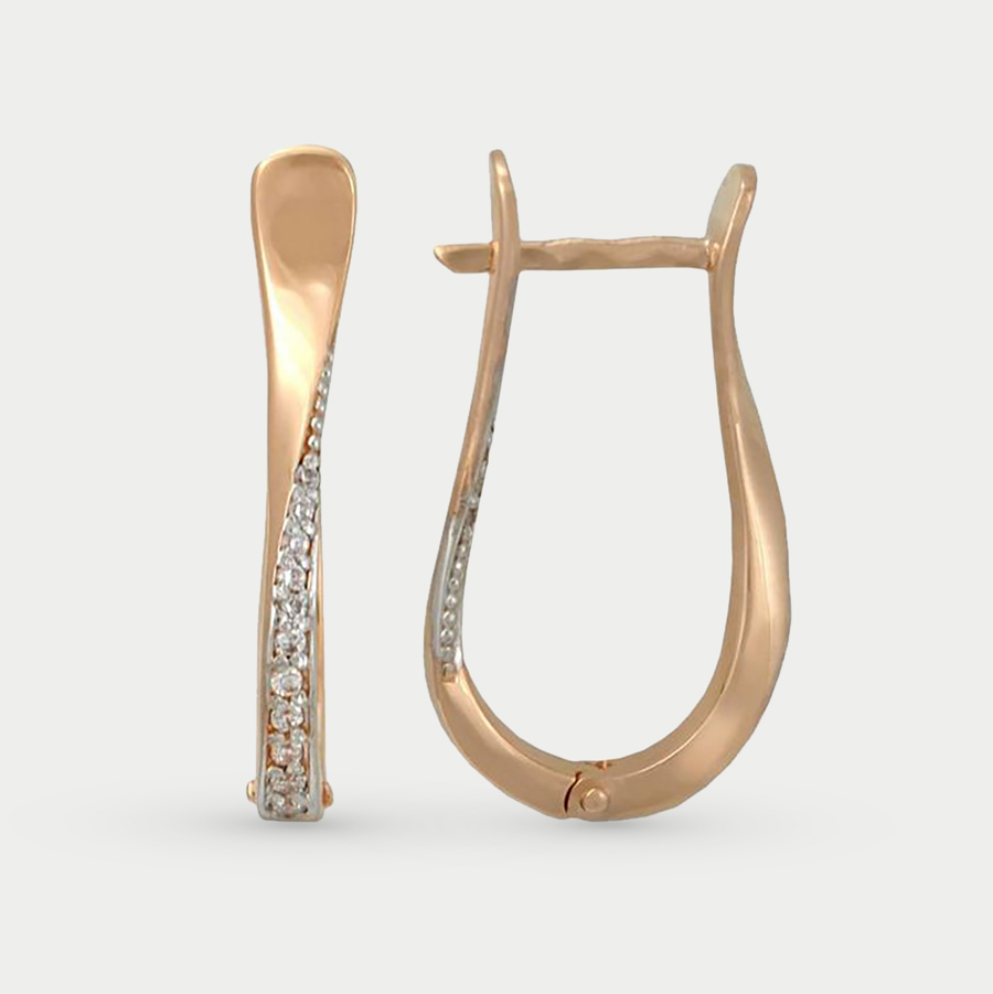 

Серьги из красного золота ДИАНА С-2242, фианит, С-2242