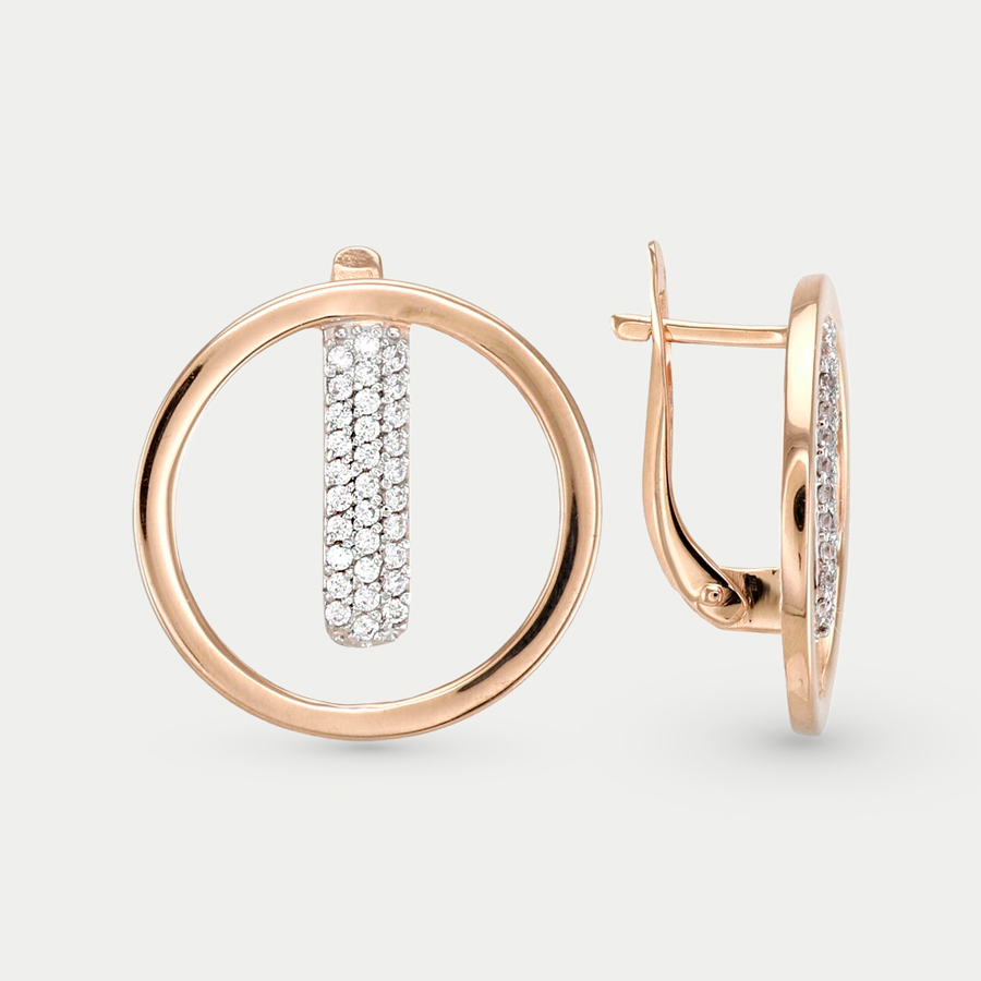 

Серьги из красного золота ДИАНА С-2478, фианит, С-2478