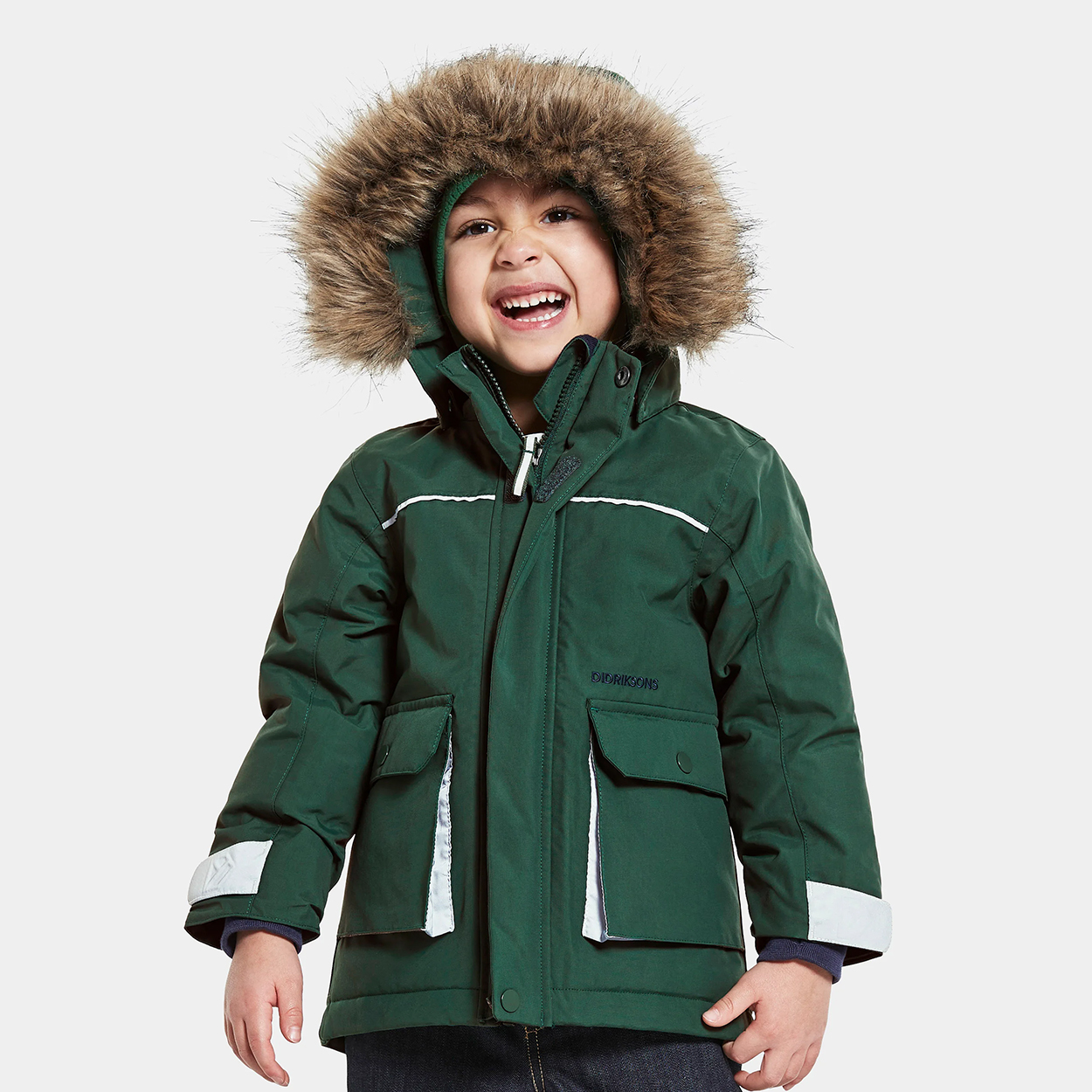 фото Парка детская didriksons, kure parka 5 зеленый, 122