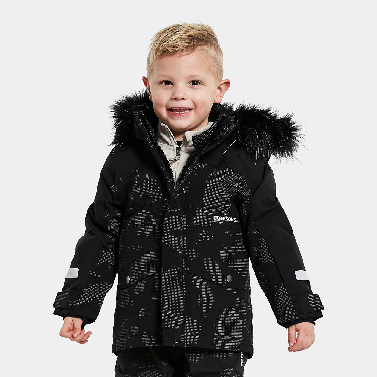 фото Парка детская didriksons, bjarven special edition parka черный, 110