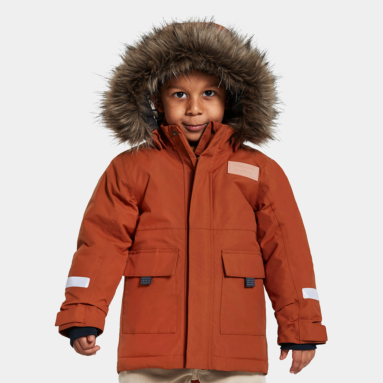 фото Парка детская didriksons, polarbjornen granelito parka коричневый, 122