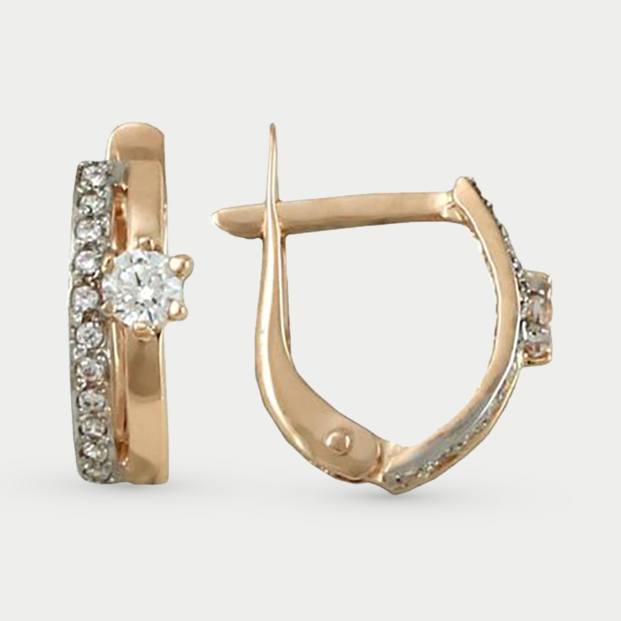 

Серьги из красного золота ДИАНА С-2266, фианит, С-2266