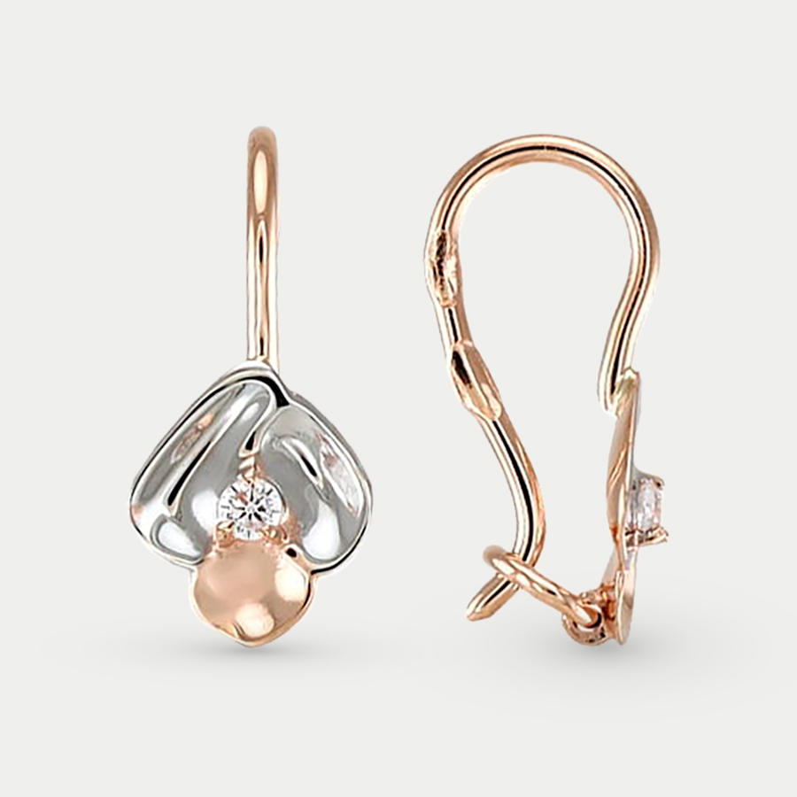 

Серьги из красного золота ДИАНА С-2397, фианит, С-2397