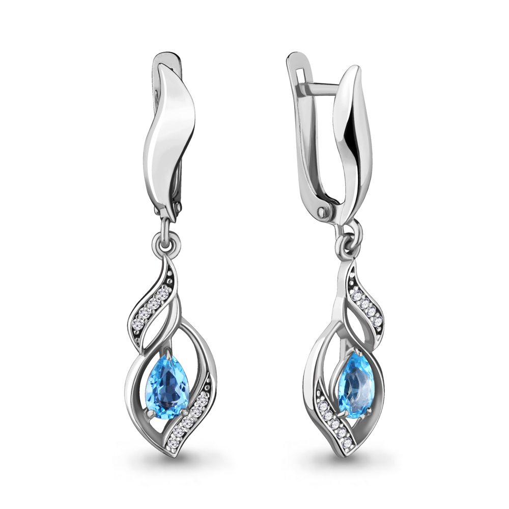 

Серьги из серебра с топазом Aquamarine 4721605А_925_р, 4721605А_925_р
