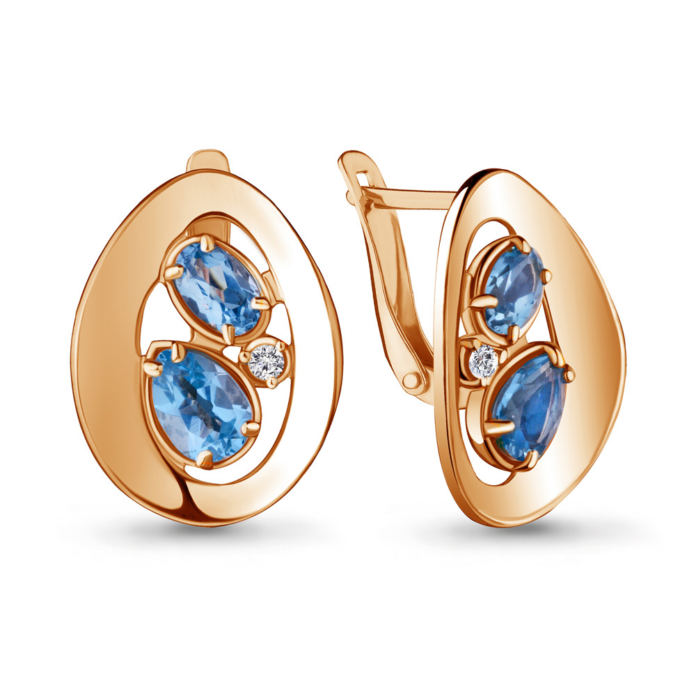 

Серьги из серебра с топазом Aquamarine 4721705А_925_з, 4721705А_925_з