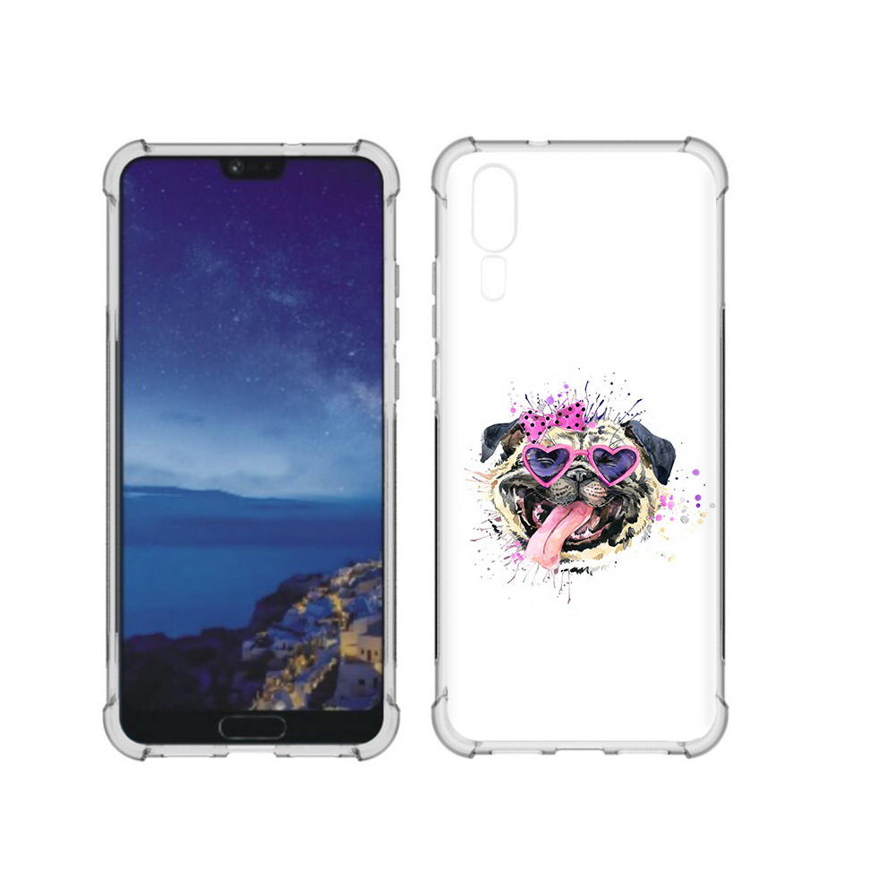 

Чехол MyPads Tocco для Huawei P20 Веселая собака (PT108006.52.43), Прозрачный, Tocco