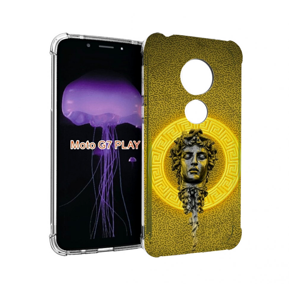 

Чехол MyPads статуя версачи для Motorola Moto G7 Play, Прозрачный, Tocco