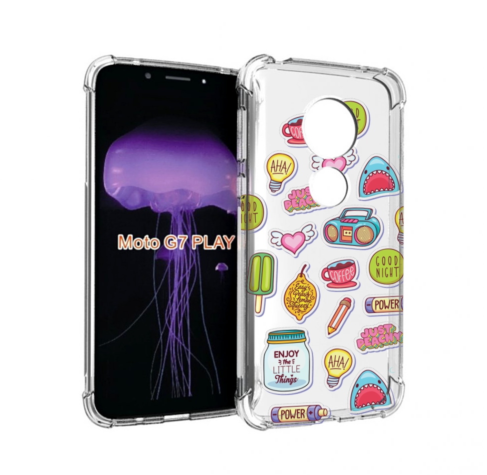 

Чехол MyPads стикер-пак для Motorola Moto G7 Play, Прозрачный, Tocco