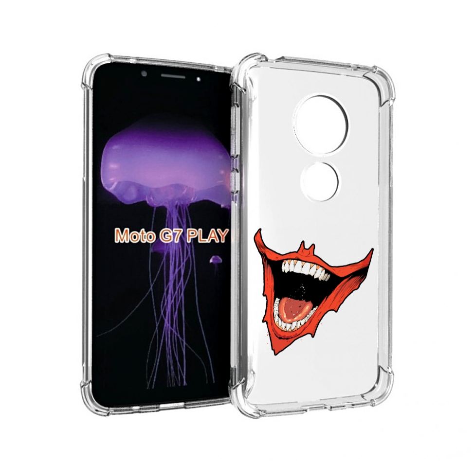 

Чехол MyPads страшная-улыбка для Motorola Moto G7 Play, Прозрачный, Tocco