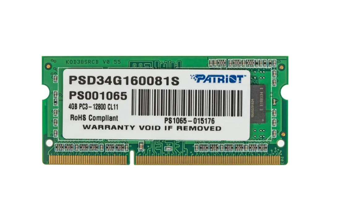 

Оперативная память Patriot (PSD34G160081S), DDR3 1x4Gb, 1600MHz