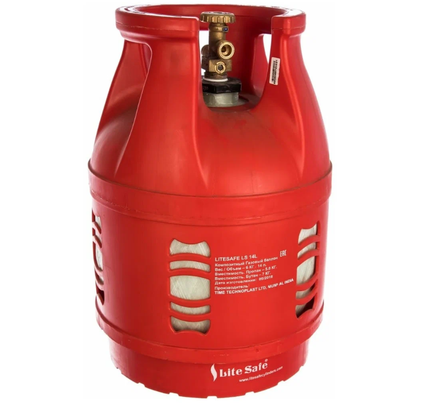 Баллон пропановый полимерно-композитный Litesafe 14 л/6 кг LS 14L композитный баллон burhan gas