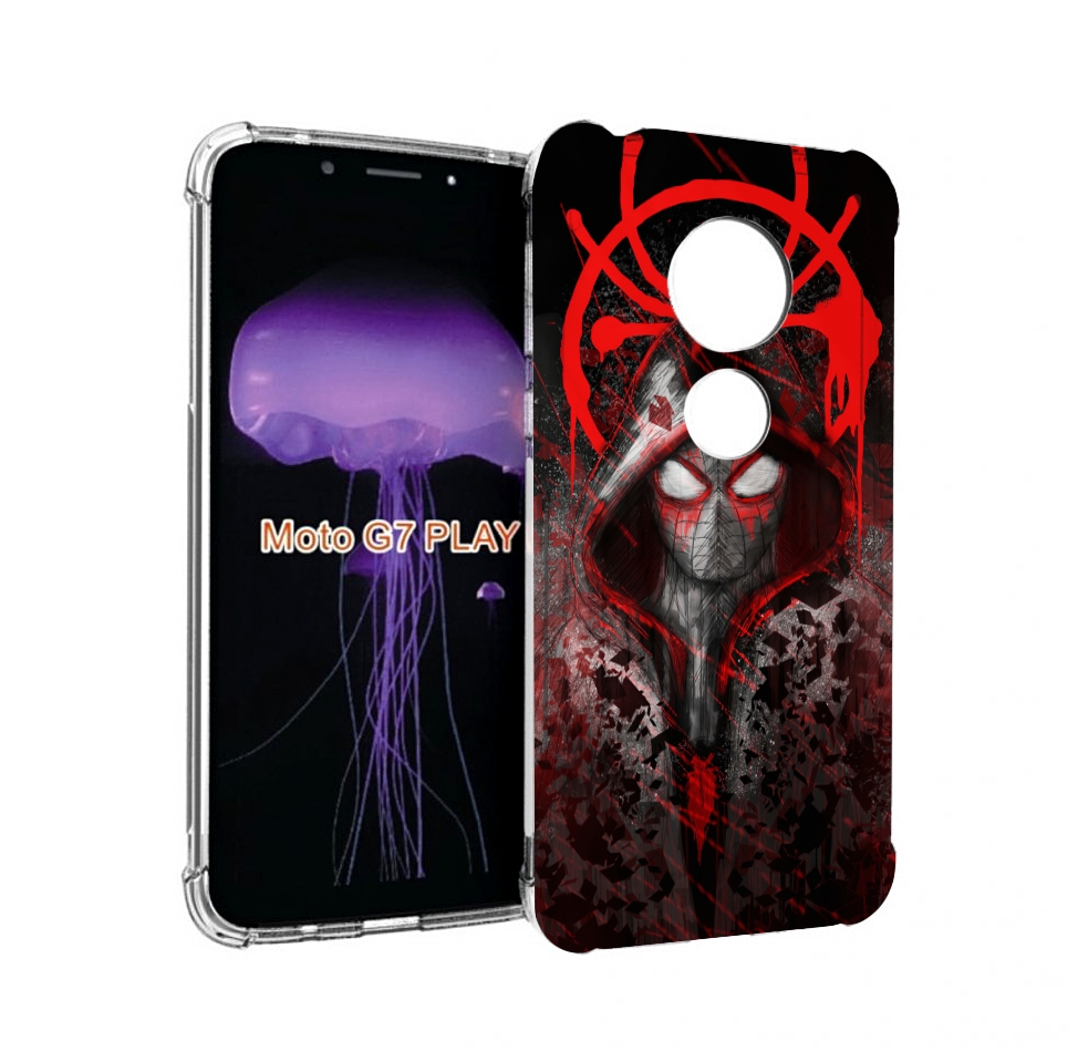 

Чехол MyPads страшный человек паук мужской для Motorola Moto G7 Play, Прозрачный, Tocco