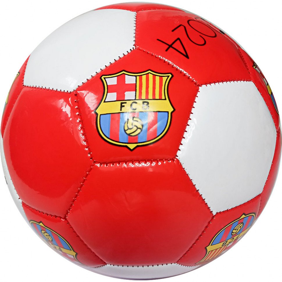 Футбольный мяч Barcelona E40759-2 размер 5 красный/белый