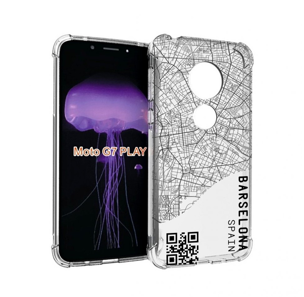 

Чехол MyPads схема-барселона для Motorola Moto G7 Play, Прозрачный, Tocco