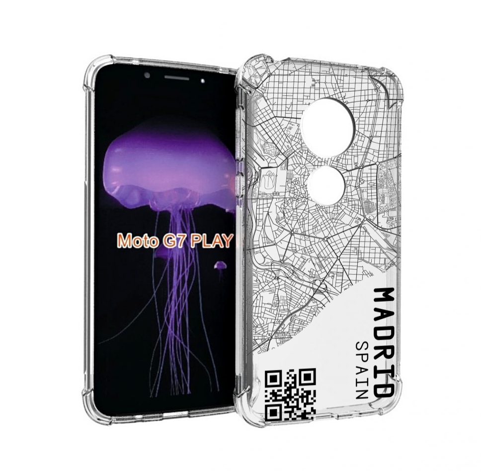 

Чехол MyPads схема-мадрид для Motorola Moto G7 Play, Прозрачный, Tocco