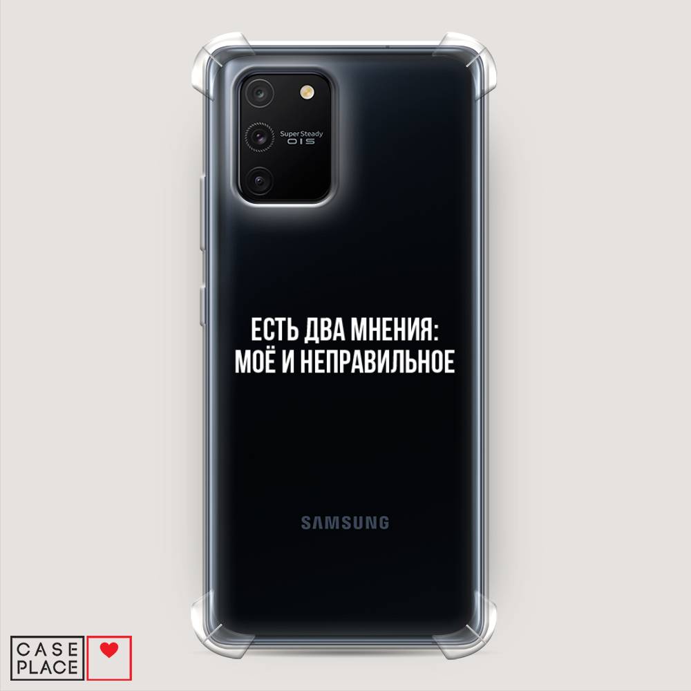 фото Противоударный силиконовый чехол "два мнения" на samsung galaxy a91 awog