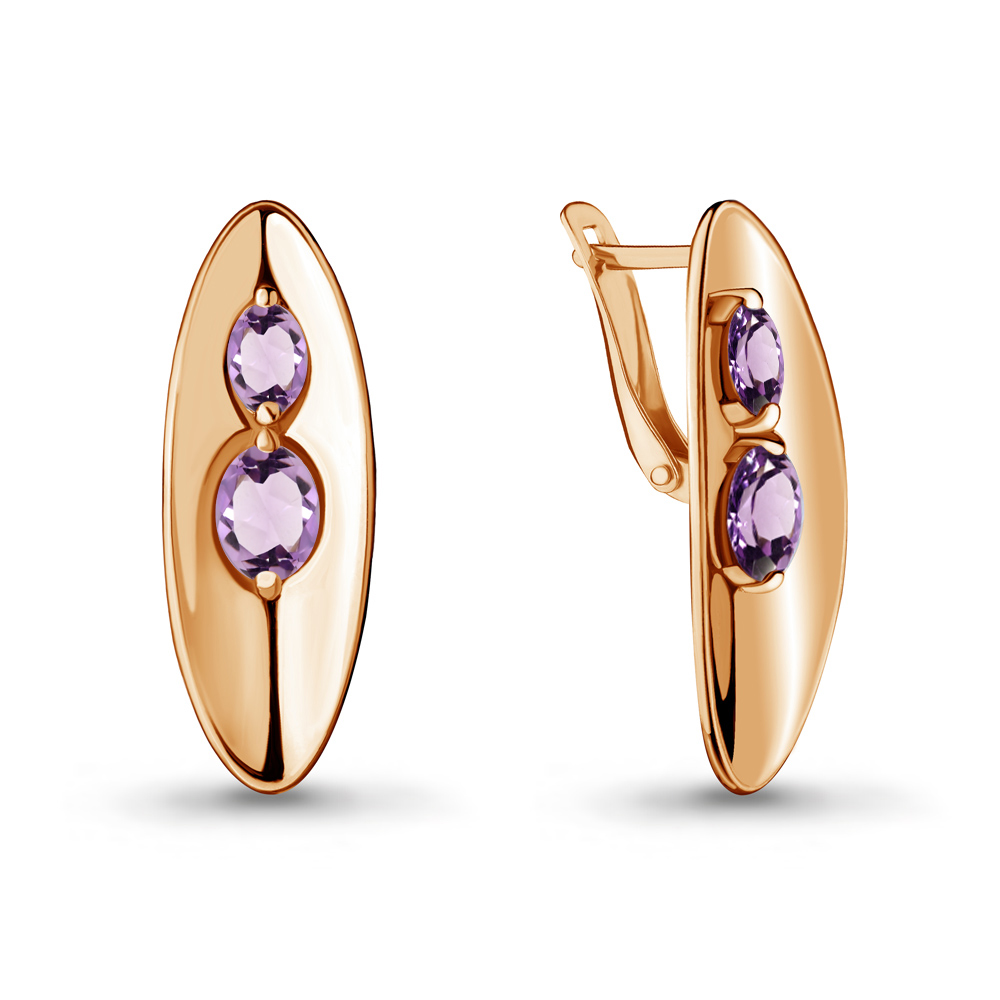 

Серьги из серебра с аметистом Aquamarine 4721804_925_з, 4721804_925_з