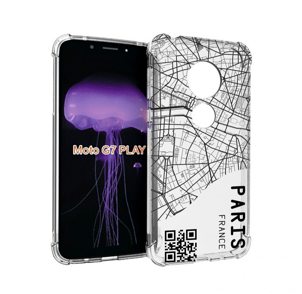

Чехол MyPads схема-париж для Motorola Moto G7 Play, Прозрачный, Tocco