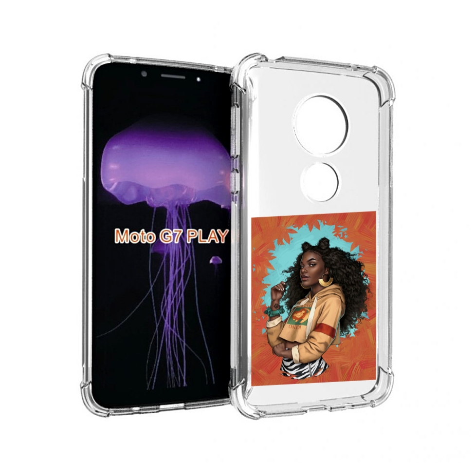 

Чехол MyPads темная-девушка женский для Motorola Moto G7 Play, Прозрачный, Tocco