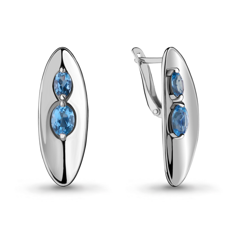 

Серьги из серебра с топазом Aquamarine 4721805_925_р, 4721805_925_р